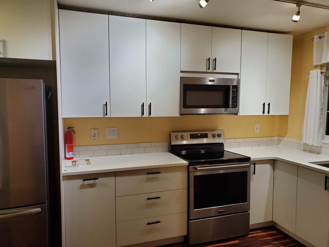 large IKEA kitchen with built-in trash bins; stainless appliances - 254 Greenway Cir W