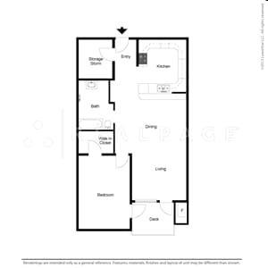 1BR/1BA - Residence 600