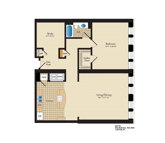 Plano de planta - Historic Row Apartments