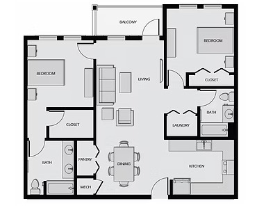 Two-Bed Apartment Type A - Everest Largo Apartments