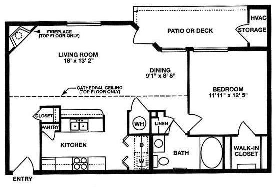 1BR/1BA - The Pines