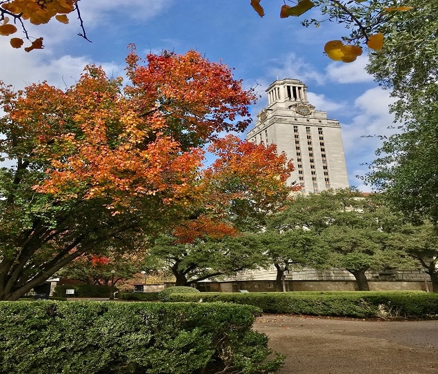 A beautiful view of the UT campus