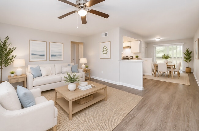 Bright, open living space designed for comfort and everyday relaxation. - The Preserve at Camp Creek
