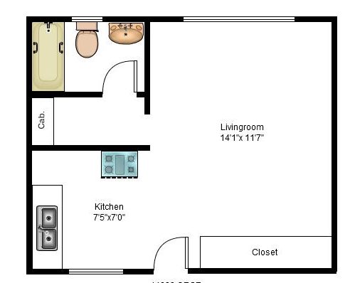 Studio- 0BR/1BA - River Road