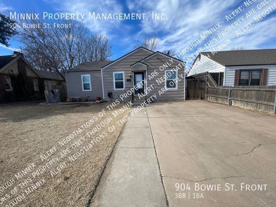 904 Bowie St. Front Apartment for Rent in Amarillo, TX