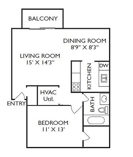 1HAB/1BA - The Pointe