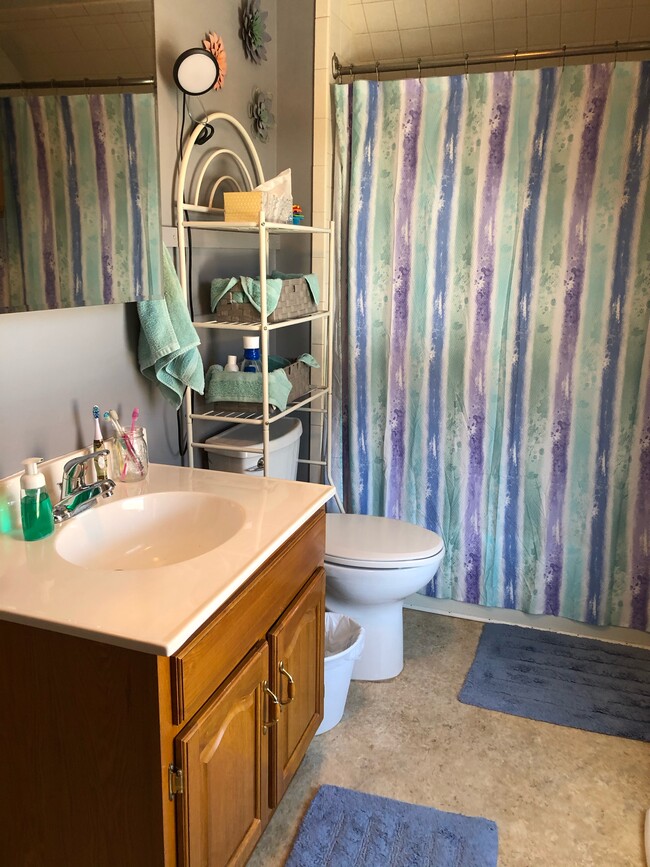 Bathroom with tub/shower. Storage shelving not shown - 17286 Hope Rd