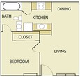 1 Bedroom, 1 Bathroom