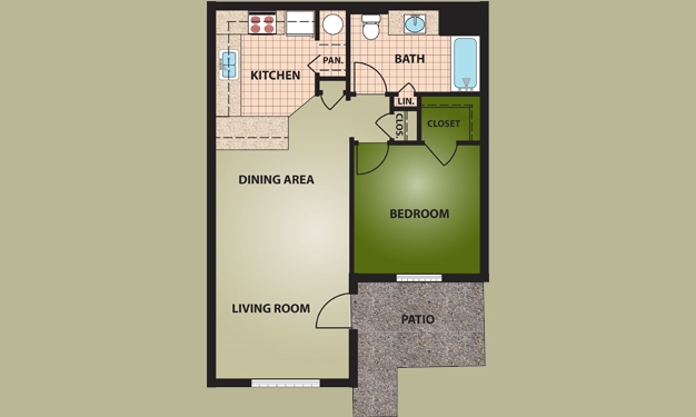 Plano de planta - Griggs Village Apartments