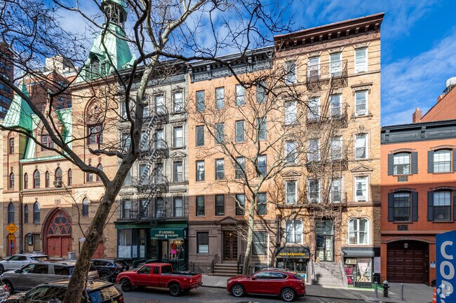 The Yorkville neighborhood in Manhattan is known for having walkup buildings and nearby retail.