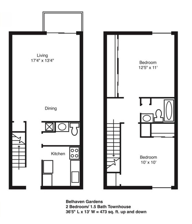 2 hab. 1.5 baños - Casa adosada - Belhaven Gardens