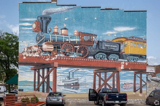 Residents will find artistic murals on the sides of many buildings in Downtown Rock Island.