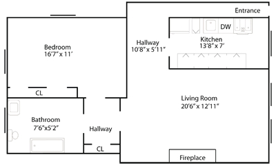 1BR/1BA - Chester Tracey