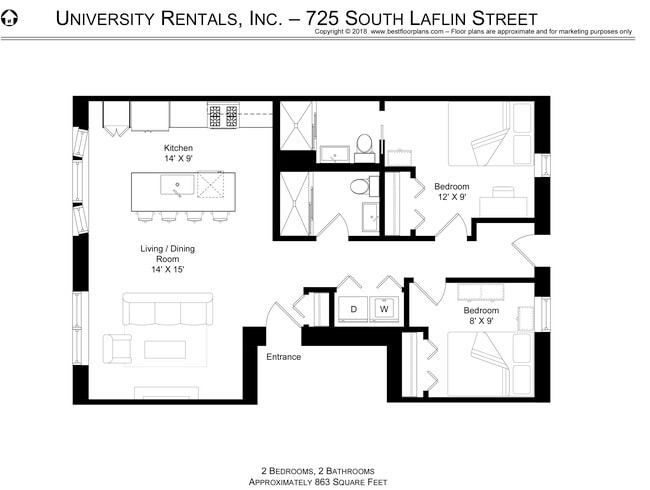 Floor Plan - 725 S Laflin St