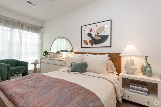 2BR, 2BA - 1,020SF - Bedroom - The Row