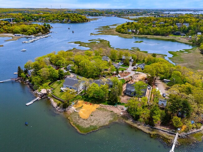 Río Annisquam aéreo y puerto de Gloucester - Luxury Waterfront Townhouse