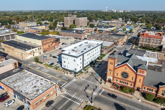 Aerial Photo - The Delaware - Luxury Apartment's in Mason City!