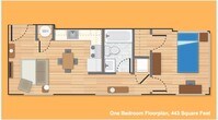 1 Bedroom ,1 Bathroom