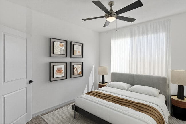 Spacious bedrooms that feel like home. - Lofts at Highlands