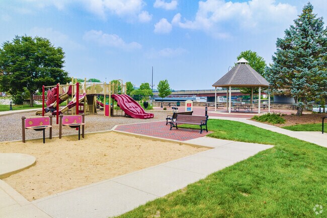 Algonquin locals can enjoy Cornish Park's playground, picnic tables, and fishing shores.