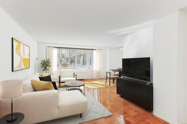 Living room with hard surface flooring - The Statesman Apartments