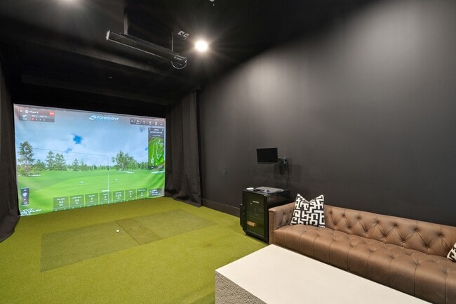 Golf Simulator Bay - Practice golf year-round from the convenience of home. - Solay Carnes Crossroads