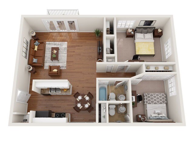 University Oaks – B2 Floor Plan