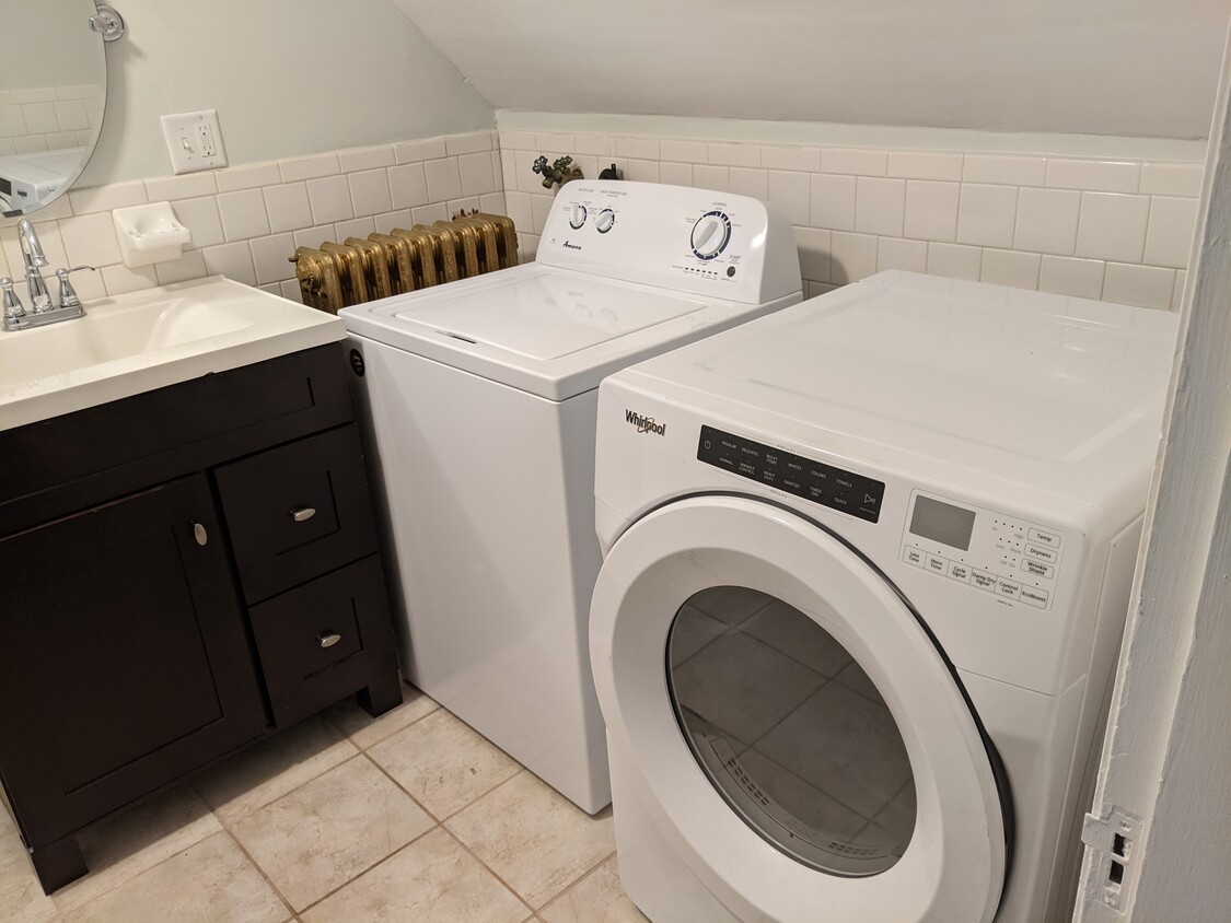 Washer and dryer in unit bathroom - 330 Winter St