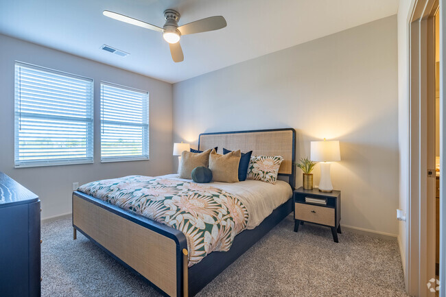 2BR, 2BA - 1309SF - Primary Bedroom - 19Nineteen Promenade