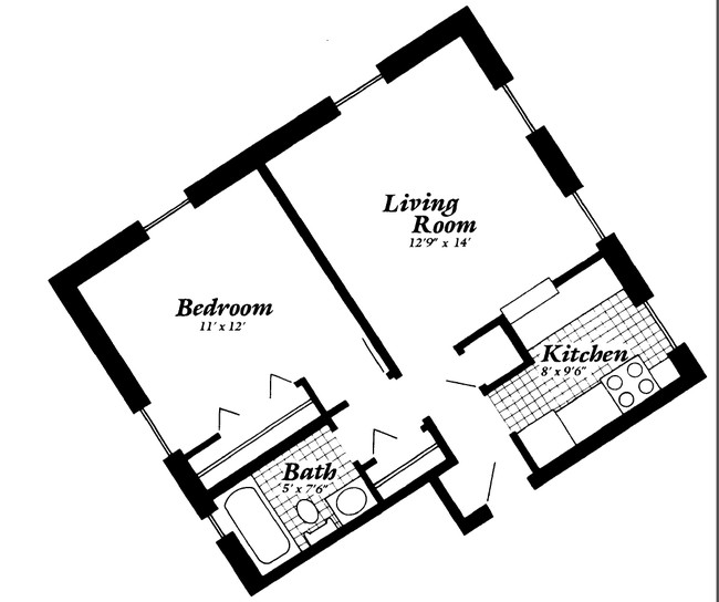 1HAB/1BA - Oak Park Apartments