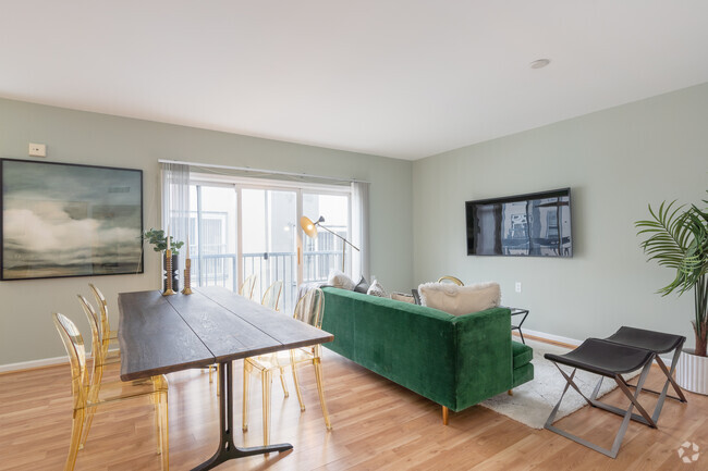 2BR 1BA Model Unit Living Room - Liberties Walk and Townhomes