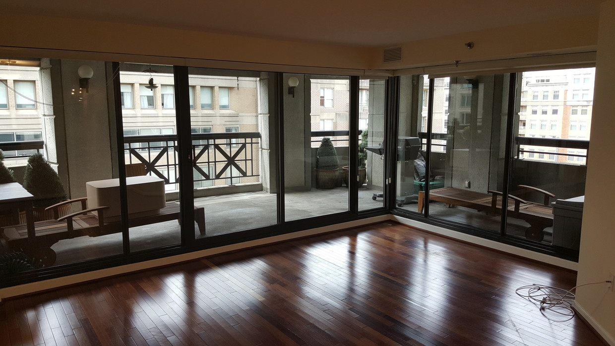 Living room and deck - 2311 M St NW