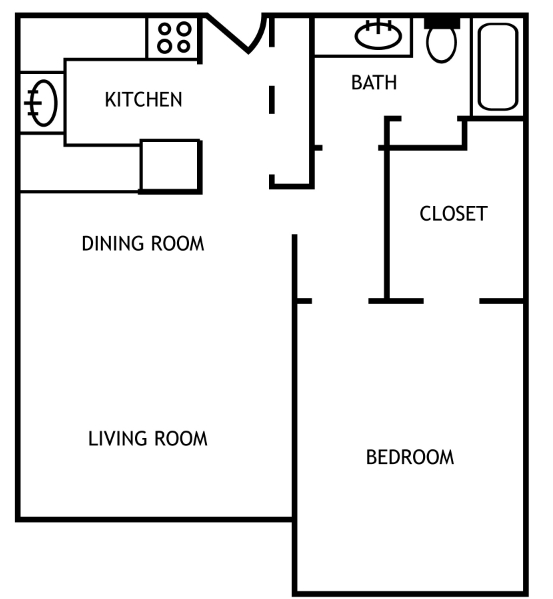 1BR/1BA - The Fountains Apartments
