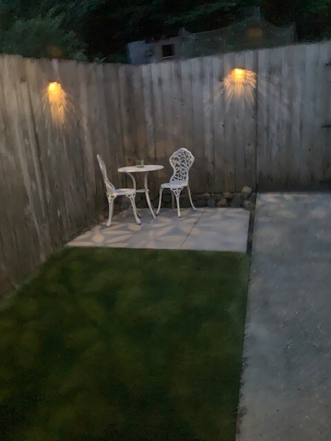 Evening patio space - 2218 Fairmount Ave SW