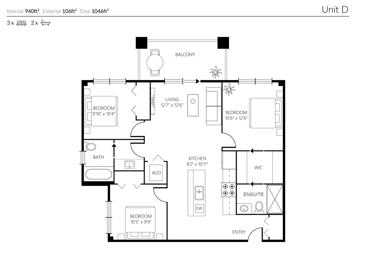 Primary Photo - Suite D - 3 Bed/2 Bath