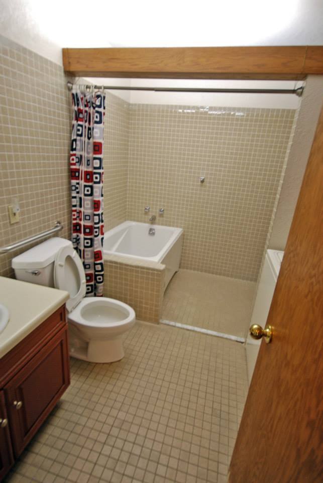 Bathroom with walk-in shower space for washer / dryer - 5201 E Liberty St