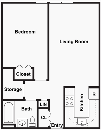 Plano de planta - Silver Maples Apartments