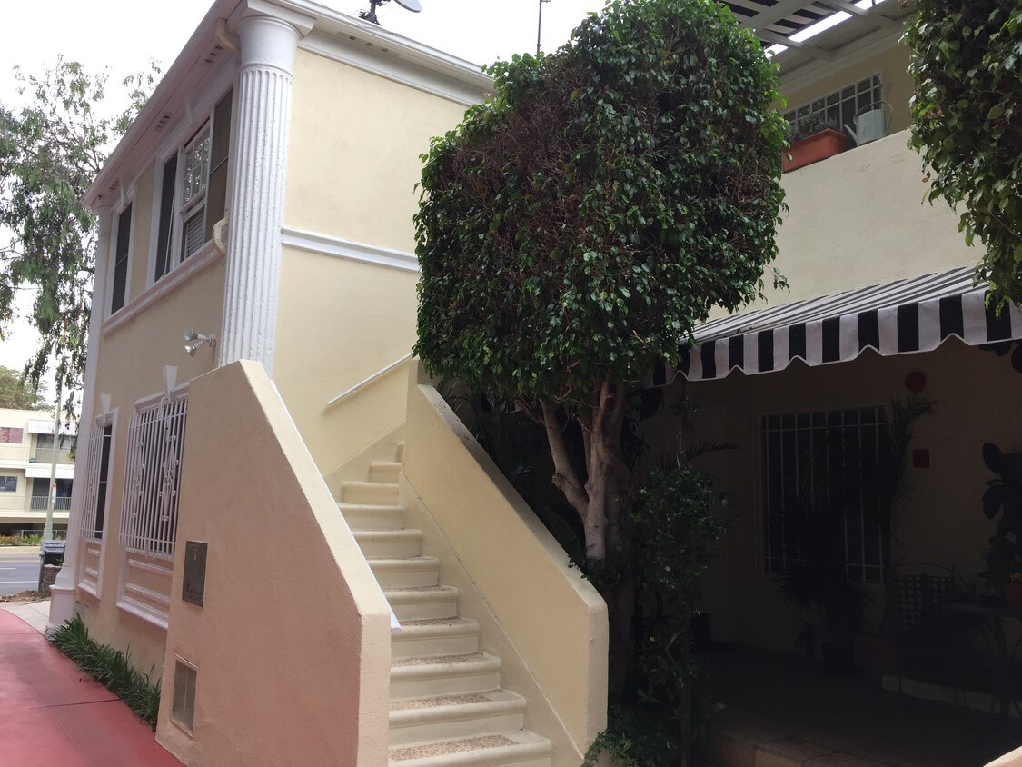 private staircase to apt - 5770 W Olympic Blvd
