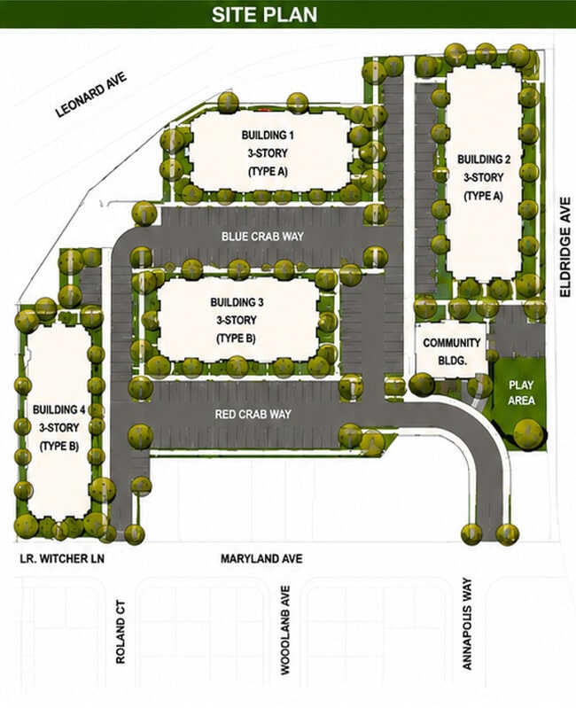 Plano del sitio - The Reserve at Maryland Avenue