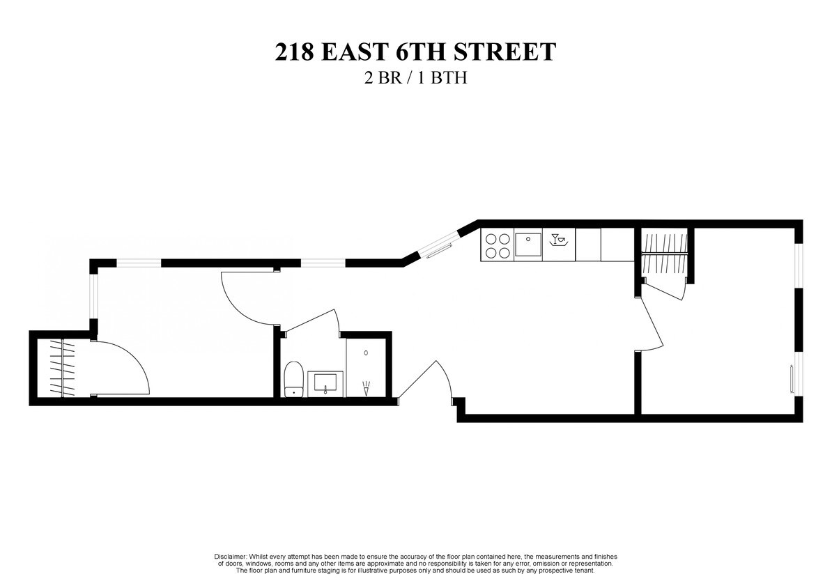 Plano de planta - 218 East 6th Street
