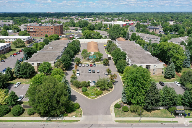 Aerial Photo - Fountains in the Park