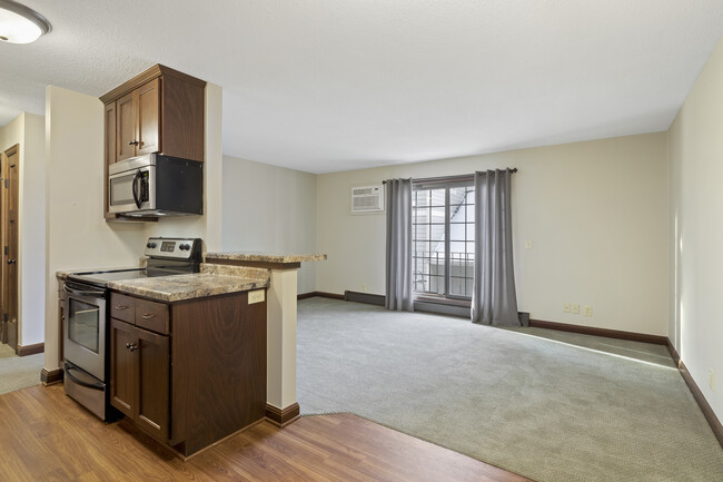 Kitchen View and Living Area - Morse Manor