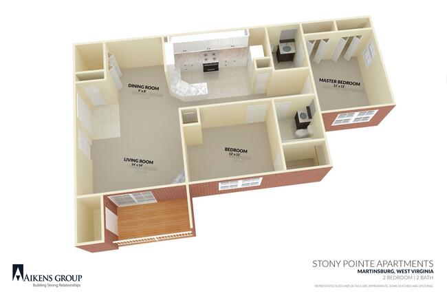 2 habitaciones, 2 baños - STONY POINTE