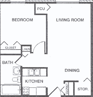 1BR/1BA - Capitol Station Apartments