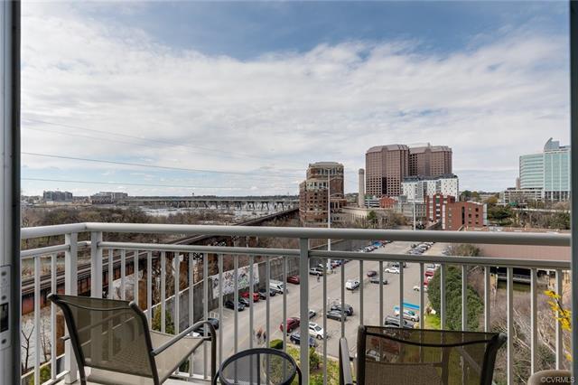 balcony view lookig west to river - 301 Virginia St