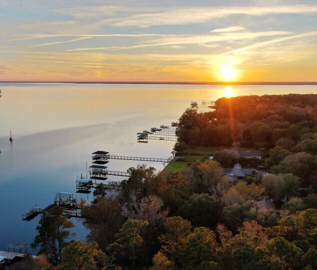 Sunset over the St. Johns coast