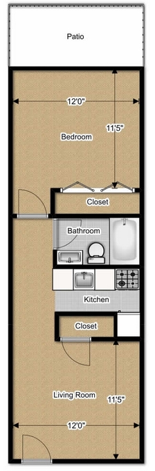 1BR/1BA - The University Inn