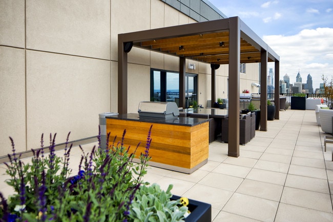 Grilling stations on the rooftop terrace make for great entertaining - 3737 CHESTNUT Apartments