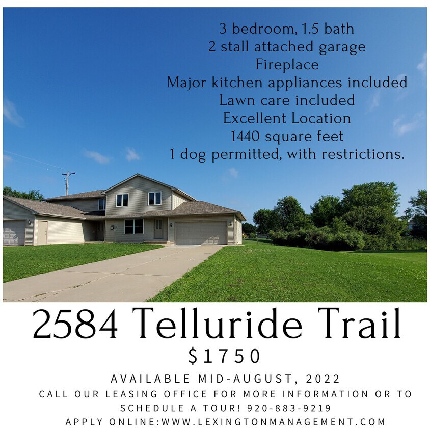 Duplex in Howard or Green Bay Apartments 1080 Herne Bay Way Howard