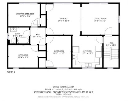 Floorplan - 2615 E 7th St